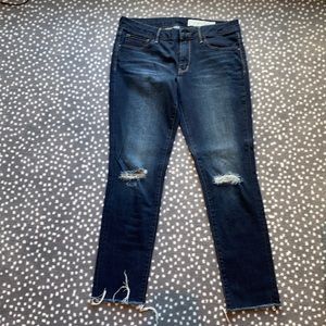 Treasure & Bond Distressed Raw Hem Jean
